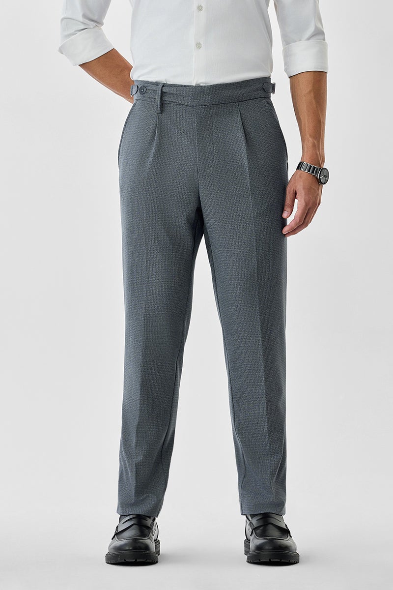 SNITCH Relaxed Fit Stretch Pleated Trousers - Image 1